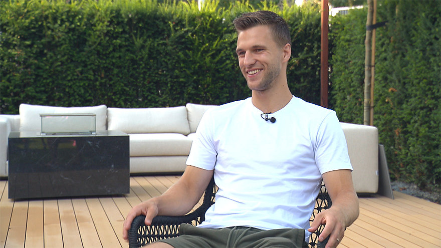 Veltman in tuin